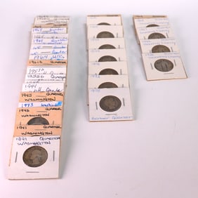 33pc US Quarters Lot Barber Standing Liberty Washington