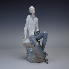 Lladro Porcelain Figurine, Hebrew Student 1004684