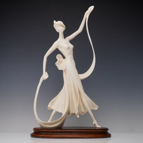 A. Santini Art Deco Style Lady Figurine