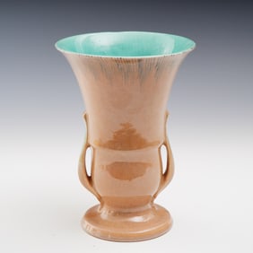 Art Deco Ceramic Vase with Dual Handles