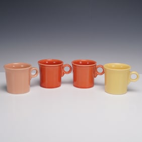 4pc Homer Laughlin China Fiestaware Tom & Jerry Ring Handle Mugs