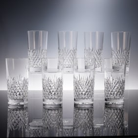 8pc Mikasa Crystal Highball Glasses, Ambassador