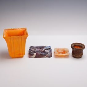 4pc Home Decor Glass Pieces