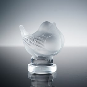 Lalique Crystal Figurine, Beal Finch
