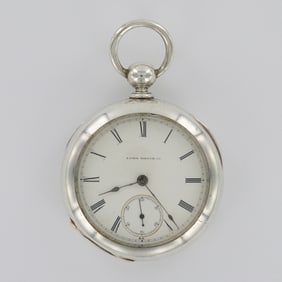 Iowa Watch Co. Star Of The West Model 1 Coin Silver KWKS Pocket Watch