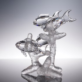Swarovski Crystal Figurine, School of Fish