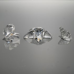 3pc Swarovski Crystal Shells and Starfish Figurines