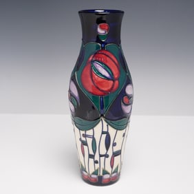Moorcroft Pottery Vase, Tribute To Charles Rennie Mackintosh