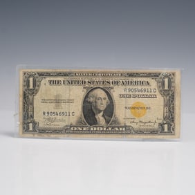 1935-A $1 U.S North Africa Silver Certificate Yellow Seal