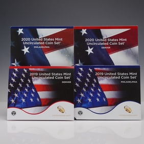 4pc 2019 & 2020 U.S. Mint Uncirculated Coin Sets
