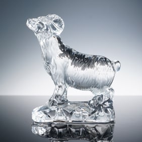 Baccarat Crystal Chinese Zodiac Animal Figurine, Ram
