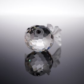 Swarovski Crystal Figurine, Blowfish Mini