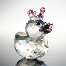 Swarovski Crystal Figurine, Happy Duck Princess