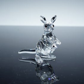 Swarovski Crystal Figurine, Kangaroo with Joey 181756