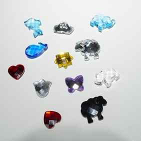 6pc Set of Swarovski Crystal Mini Figurines and Magnets