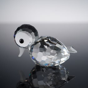 Swarovski Crystal Figurine, Mini Swimming Duck