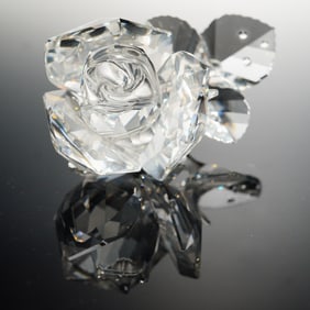 Swarovski Crystal Figurine, Rose