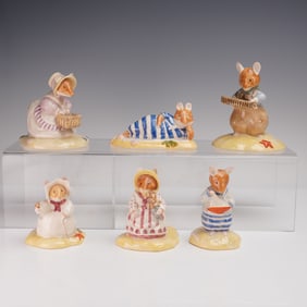 6pc Royal Doulton Brambly Hedge Mouse Figurines