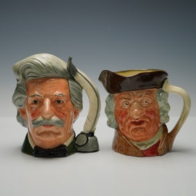2pc Royal Doulton Large Character Jugs, D6654 & D6289