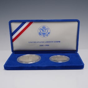 2pc 1986-S United States Mint Liberty Coins Proof Set