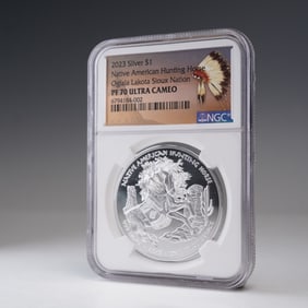 2023 Oglala Lakota Sioux Nation One Dollar NGC Graded PF 70 Ultra Cameo