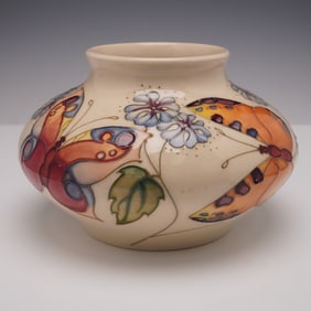 Moorcroft Pottery Vase by Rachel Bishop, Butterfly