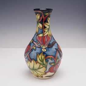 Moorcroft Pottery by Shirley Hayes Floral Motif Trial Vase