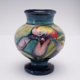 Moorcroft Pottery Mini Vase Orchid Pattern