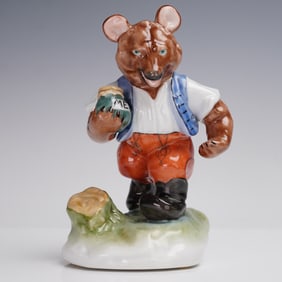 Herend by Vecsey Tamas Porcelain Figurine, Honey Bear