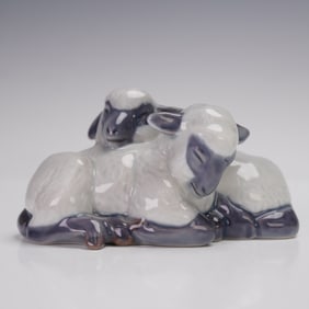 Royal Copenhagen Porcelain Figurine, Lambs
