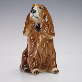 Zsolnay Porcelain Figurine, Cocker Spaniel