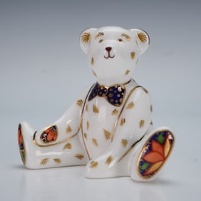 Royal Crown Derby Miniature Bear Figurine, Teddy Edward