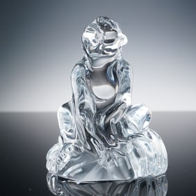 Baccarat Crystal Chinese Zodiac Animal Figurine, Monkey