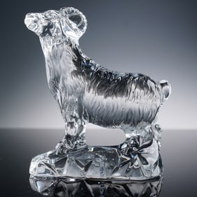 Baccarat Crystal Chinese Zodiac Animal Figurine, Ram