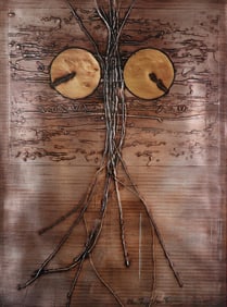 SICA, Metallic Collagraph, Whistling Thistle, Signed & Numbered