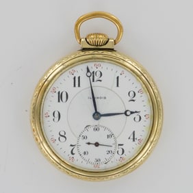 Illinois Watch Co. A. Lincoln LS 16S 10K Gold Filled Pocket Watch