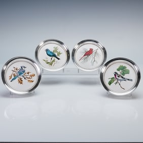4pc Sheridan Silver Co. Silverplate Coasters