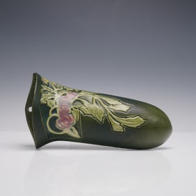Roseville Pottery Wall Pocket, Rosecraft Panel