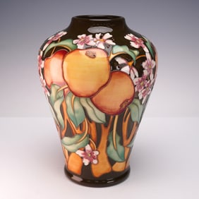 Moorcroft Pottery Unusual Colorway Vase, Codling