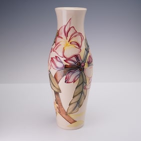 Moorcroft Pottery by Emma Bossons Vase, Frangipani