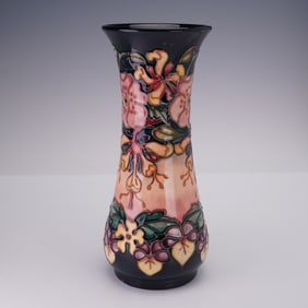 Moorcroft Pottery by Rachel Bishop Vase, Oberon Honeysuckle