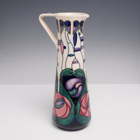 Moorcroft Pottery by Rachel Bishop Jug Tribute to Charles Rennie Mackintosh
