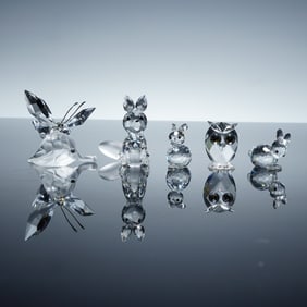 5pc Swarovski Crystal Woodland Figurines