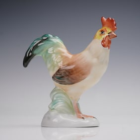 Herend Porcelain Figurine, Rooster
