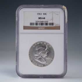 1963 Franklin Silver Half Dollar NGC Graded MS 64