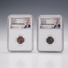 2pc 2022-P & 2022-D Roosevelt Dime Early Release Coins NGC Graded MS 67 FT