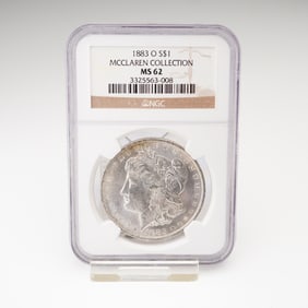 1880-O Morgan Dollar Eagle McClaren Collection Coin NGC Graded MS 62