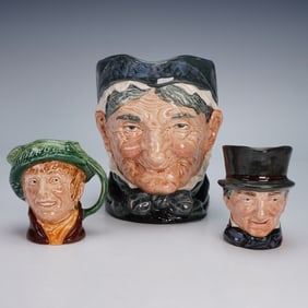 3pc Royal Doulton Character Jugs, English Country Figures