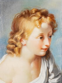 Attributed to Benedetto Luti, Baroque Oil on Canvas Portrait of a Young Boy