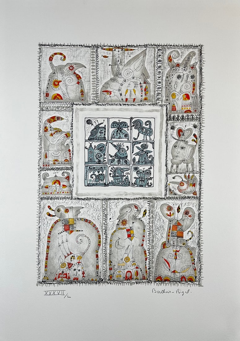 Bernard Berthois-Rigal (French 1927) Ils Sont La Portfolio (1 of 4)